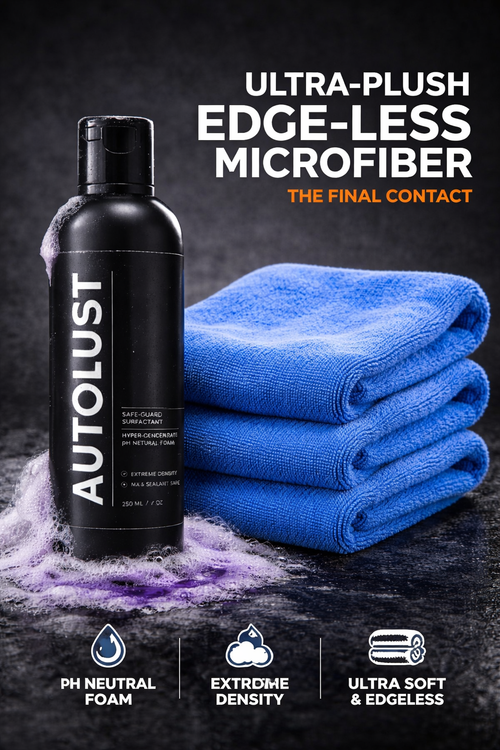 2-in-1 Car Detailing Kit – pH Neutral Foam Wash Shampoo & Premium Microfiber Cloth – 650 GSM